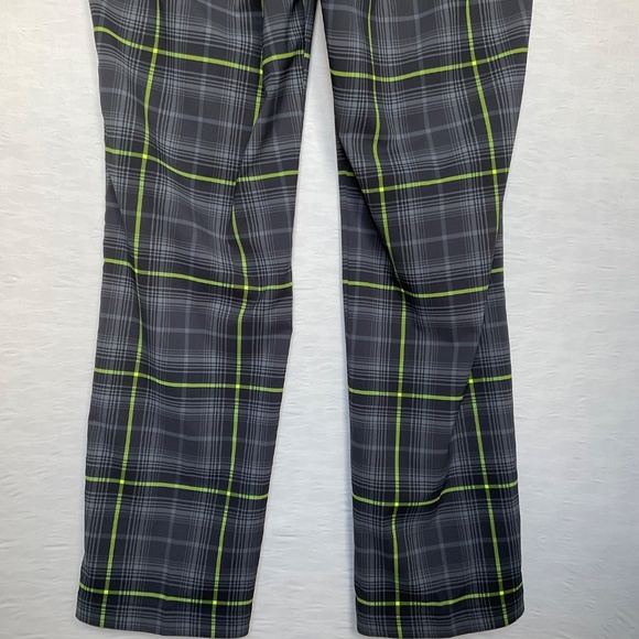 NIKE Golf Pants Golf Tour Performance Dri-Fit Grey Green Plaid 34 x 32* - Picture 5 of 14